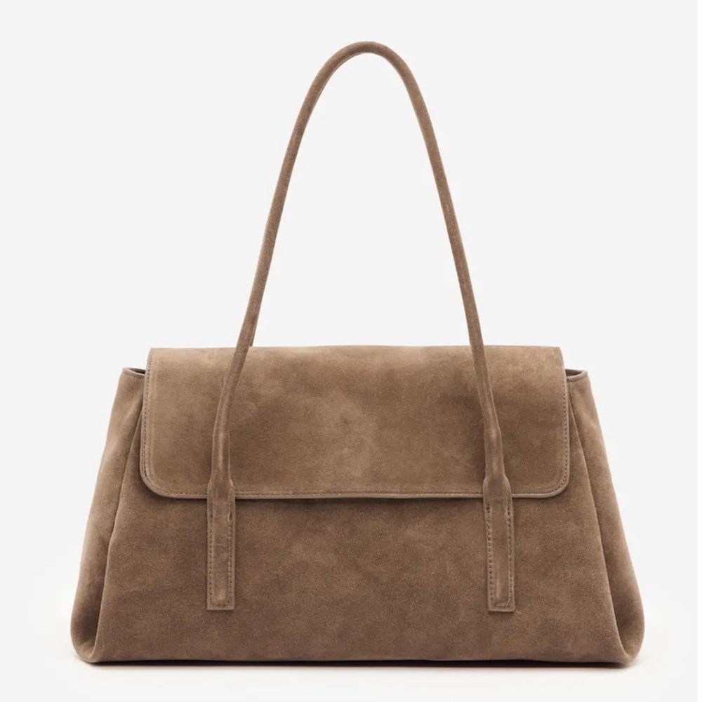 NWT REFORMATION Medium Caterina Top Handle, Farro Suede NWT